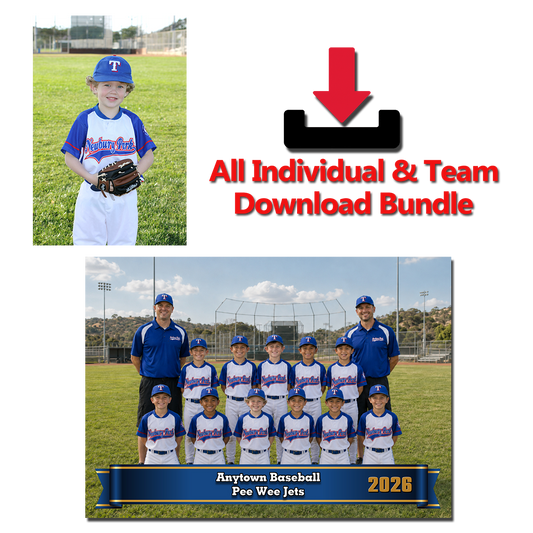 012 All Downloads Value Pack: Every Download of Your Athlete Plus Team Image Download
